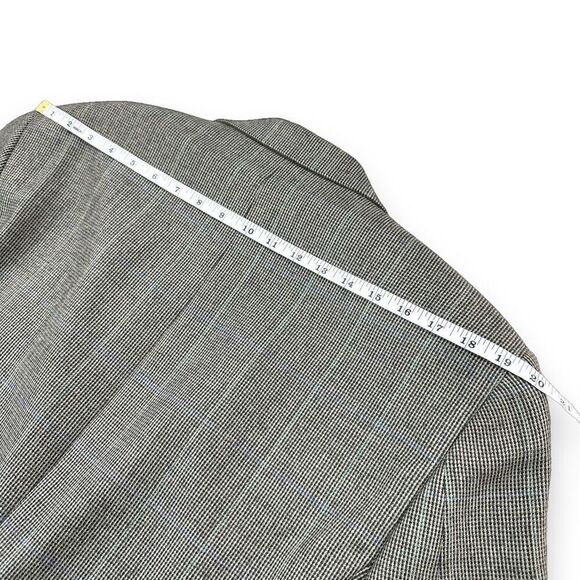CHAPS Sports Coat Mens 40R Brown Windowpane‎ Lambswool Blazer - Picture 12 of 12
